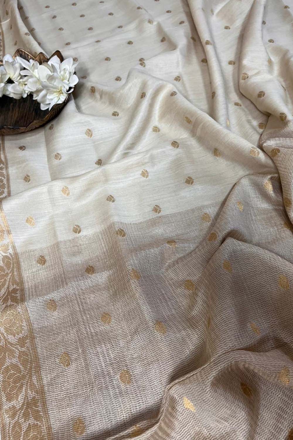 Vibrant Dyeable Banarasi Handloom Moonga Silk Dupatta - Luxurion World- Crafted Heirlooms