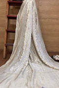 Stunning Dyeable Banarasi Handloom Pure Georgette Dupatta - Luxurion World