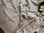 Vibrant Dyeable Banarasi Handloom Pure Georgette Dupatta - Luxurion World- Crafted Heirlooms