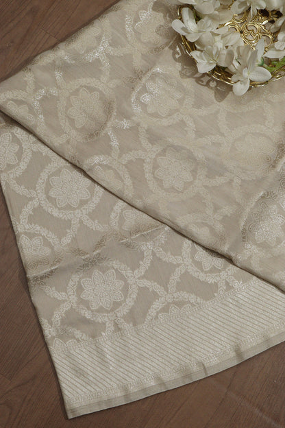 Dyeable Banarasi Handloom Pure Moonga Silk Dupatta - Luxurion World