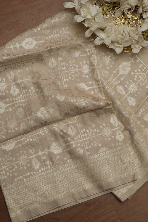 Vibrant Dyeable Banarasi Handloom Pure Moonga Silk Dupatta - Luxurion World- Crafted Heirlooms
