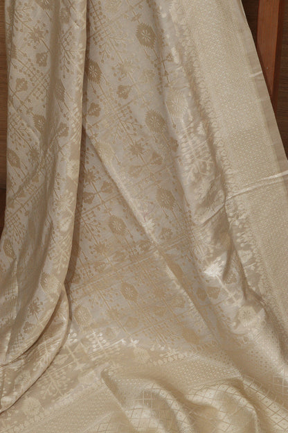 Vibrant Dyeable Banarasi Handloom Pure Moonga Silk Dupatta - Luxurion World