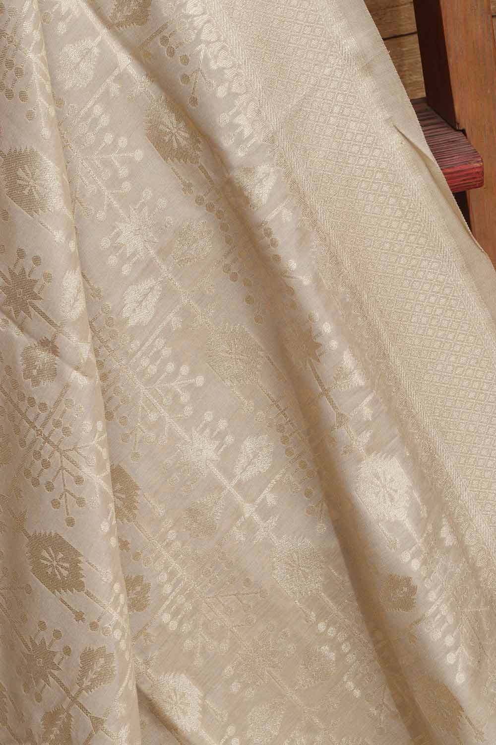 Vibrant Dyeable Banarasi Handloom Pure Moonga Silk Dupatta - Luxurion World- Crafted Heirlooms