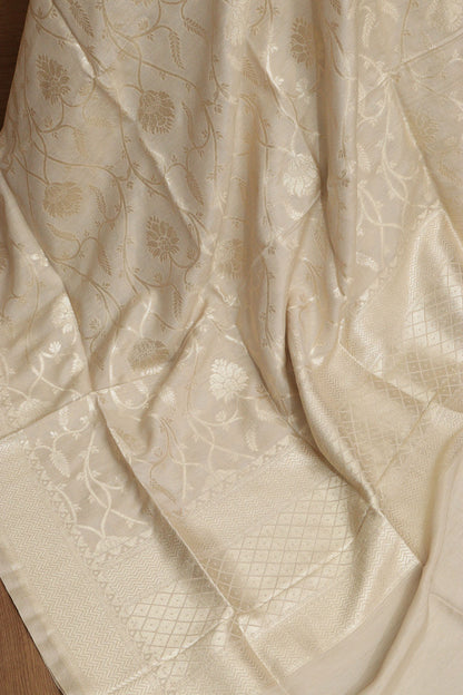 Vibrant Dyeable Banarasi Handloom Pure Moonga Silk Dupatta - Luxurion World