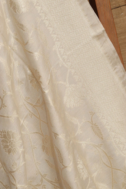 Vibrant Dyeable Banarasi Handloom Pure Moonga Silk Dupatta - Luxurion World