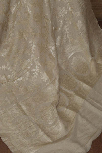 Vibrant Dyeable Banarasi Handloom Pure Moonga Silk Dupatta - Luxurion World