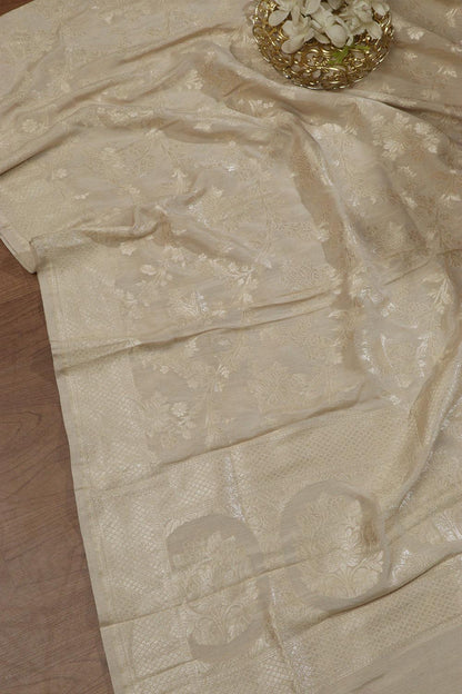 Vibrant Dyeable Banarasi Handloom Pure Moonga Silk Dupatta - Luxurion World