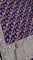 Elegant Blue Banarasi Silk Dupatta - Luxurion World
