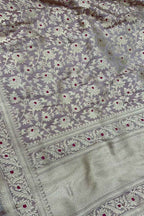 Exquisite Pink Banarasi Silk Dupatta - Handloom Beauty - Luxurion World