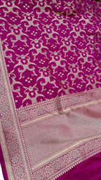 Exquisite Pink Banarasi Silk Dupatta - Handloom Beauty - Luxurion World
