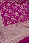 Exquisite Pink Banarasi Silk Dupatta - Handloom Beauty - Luxurion World
