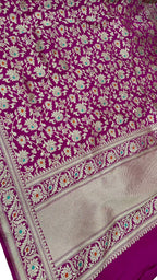 Exquisite Pink Banarasi Silk Dupatta - Handloom Beauty - Luxurion World