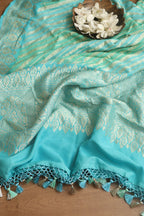 Multicolor Banarasi Handloom Pure Moonga Silk Rangkat Dupatta - Luxurion World- Crafted Heirlooms