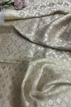 Dyeable Banarasi Handloom Pure Moonga Silk Dupatta - Luxurion World- Crafted Heirlooms