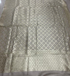Dyeable Banarasi Handloom Pure Moonga Silk Dupatta - Luxurion World- Crafted Heirlooms