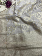 Dyeable Banarasi Handloom Pure Moonga Silk Dupatta - Luxurion World- Crafted Heirlooms