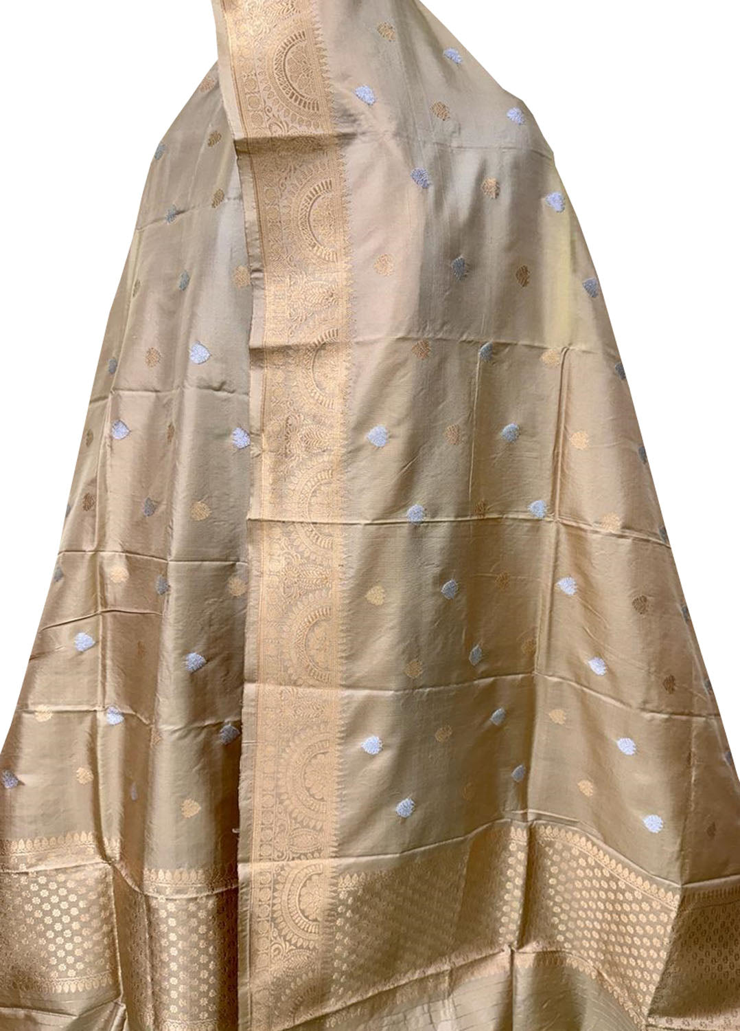 Pastel Banarasi Silk Dupatta: Elegant and Luxurious - Luxurion World