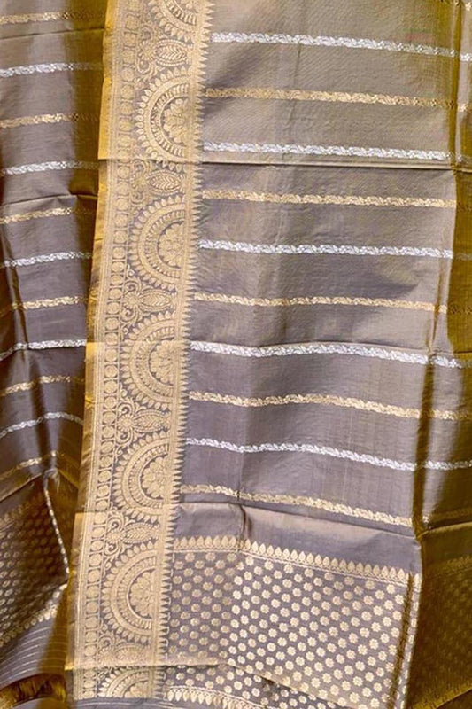 Exquisite Pastel Banarasi Handloom Silk Dupatta
