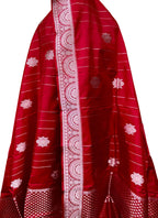 Exquisite Red Banarasi Katan Katan Silk Dupatta - Handloom Beauty - Luxurion World