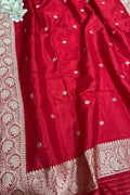 Red Handloom Banarasi Pure Katan Silk Dupatta PD1B1AS326100302