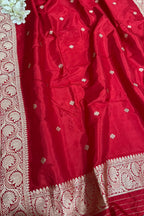 Red Handloom Banarasi Pure Katan Silk Dupatta PD1B1AS326100302