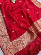 Red Handloom Banarasi Pure Katan Silk Dupatta PD1B1AS326100302