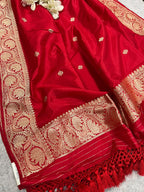 Red Handloom Banarasi Pure Katan Silk Dupatta PD1B1AS326100302