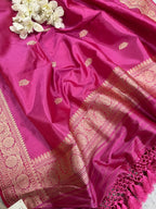 Pink Handloom Banarasi Pure Katan Silk Dupatta PD1B1AS326100303