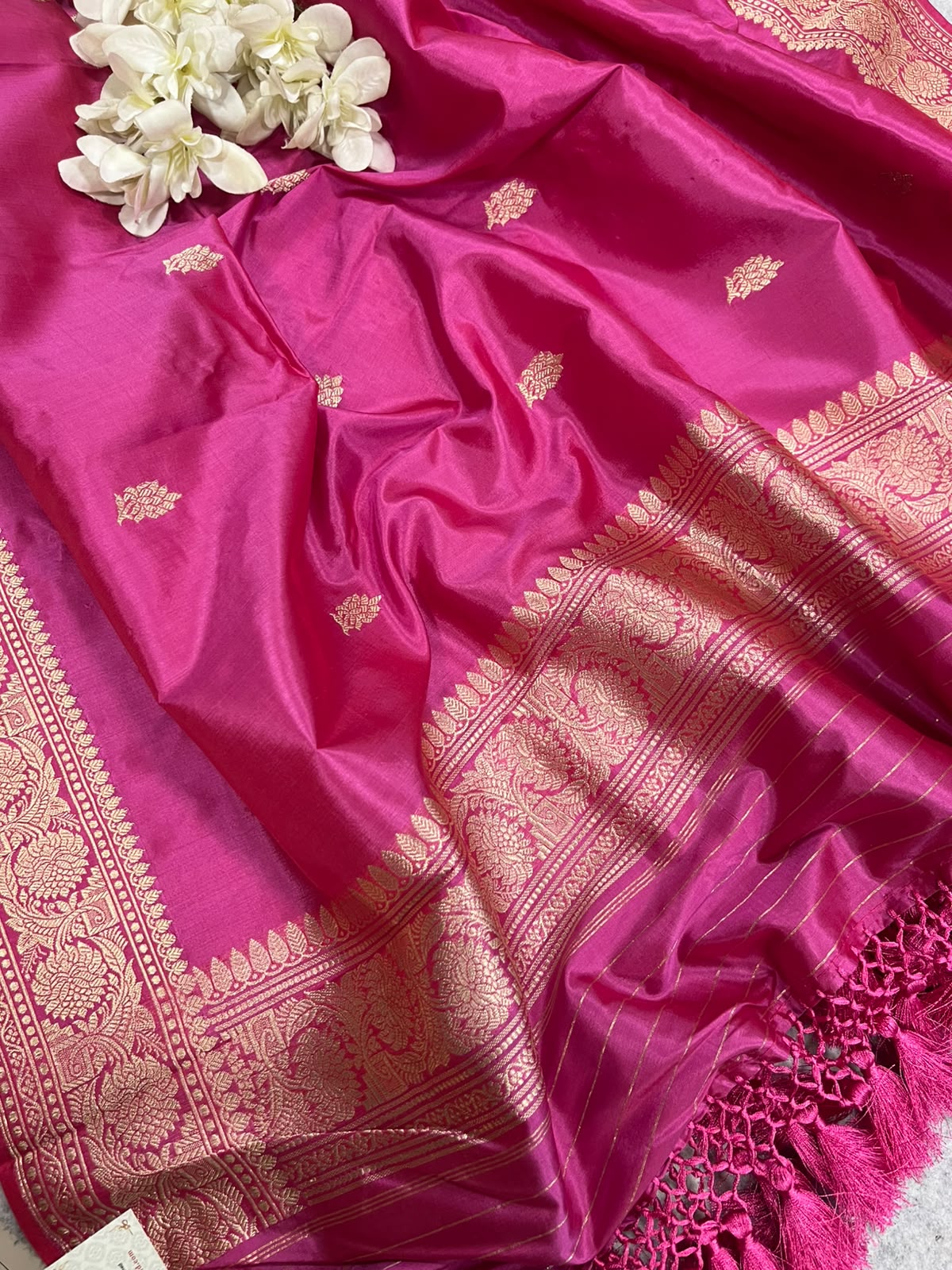 Pink Handloom Banarasi Pure Katan Silk Dupatta PD1B1AS326100303