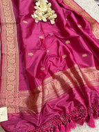 Pink Handloom Banarasi Pure Katan Silk Dupatta PD1B1AS326100303