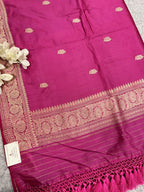 Pink Handloom Banarasi Pure Katan Silk Dupatta PD1B1AS326100303