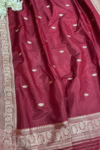 Maroon Handloom Banarasi Pure Katan Silk Dupatta PD1B1AS326100304