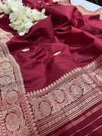 Maroon Handloom Banarasi Pure Katan Silk Dupatta PD1B1AS326100304