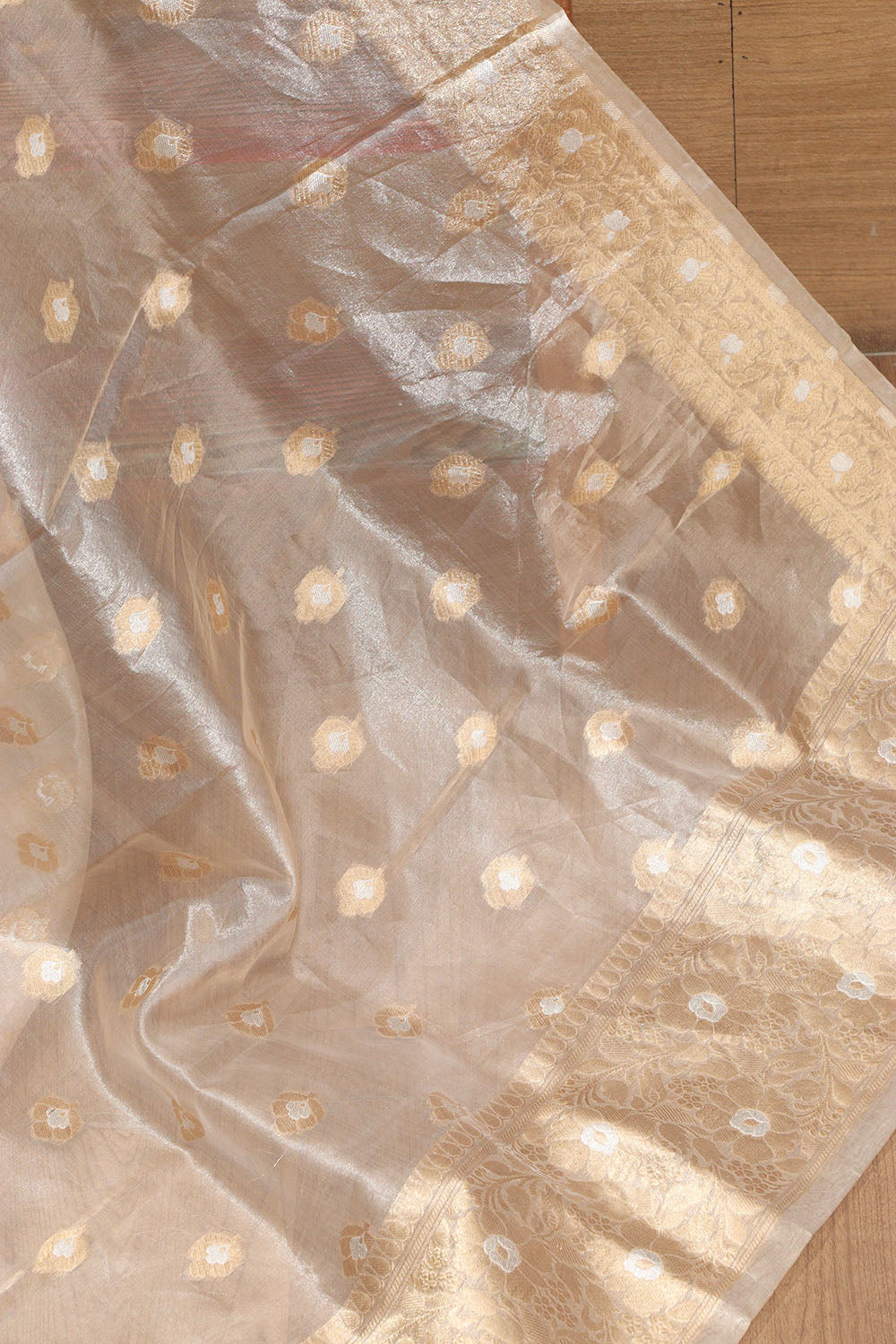 Vibrant Dyeable Banarasi Tissue Silk Dupatta - Luxurion World