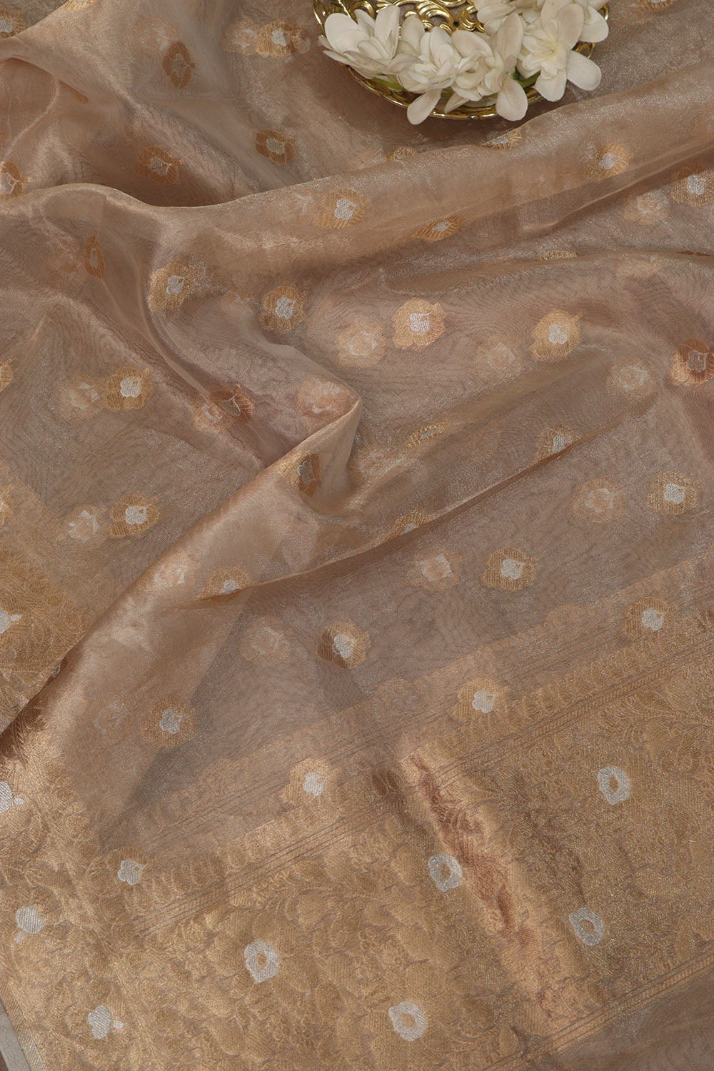 Vibrant Dyeable Banarasi Tissue Silk Dupatta - Luxurion World