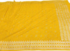 Yellow Banarasi Handloom Pure Moonga Silk Mukaish Work Dupatta - Luxurion World