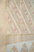 Dyeable Banarasi Handloom Pure Georgette Dupatta - Luxurion World- Crafted Heirlooms