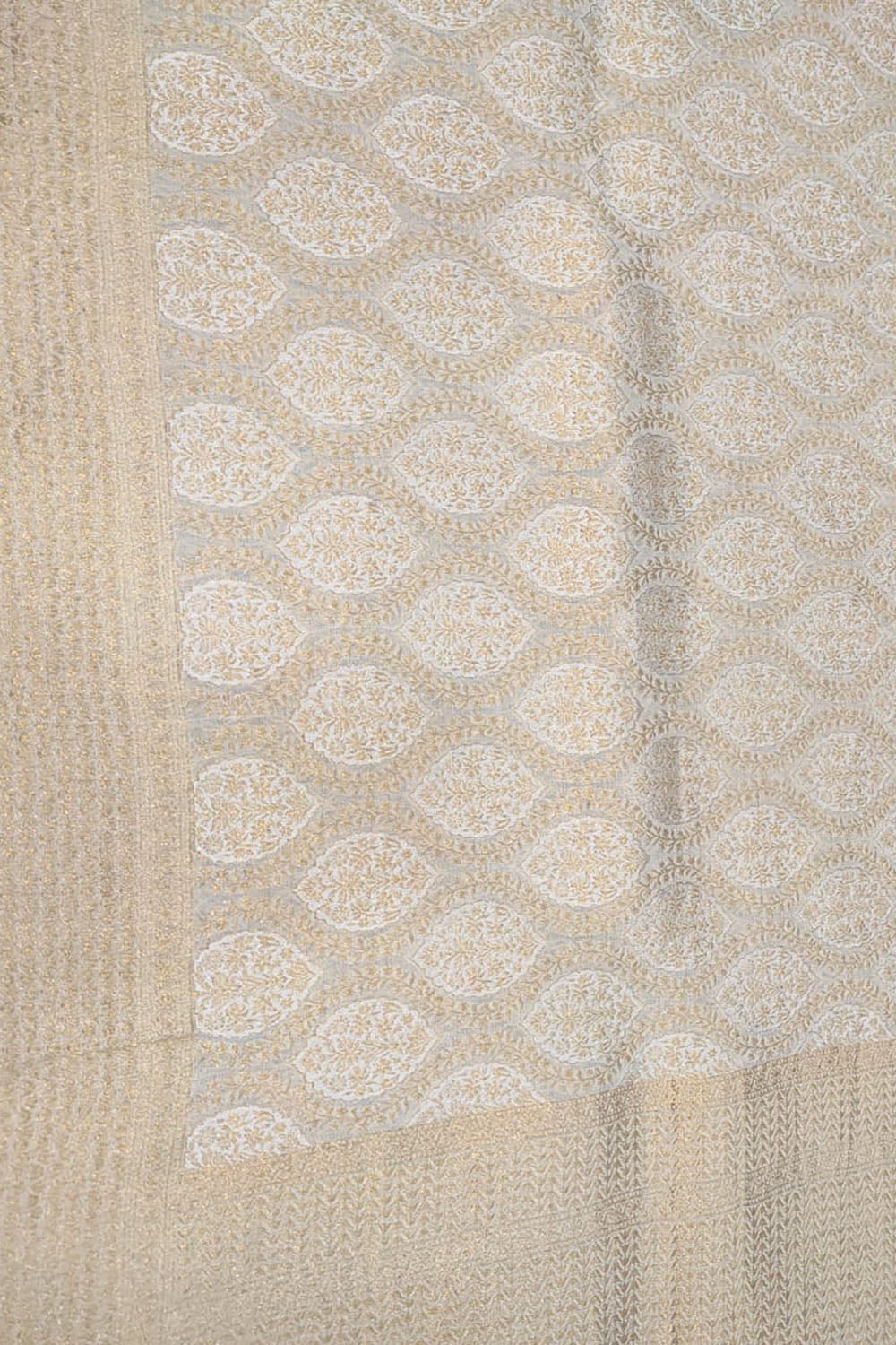 Dyeable Banarasi Handloom Pure Georgette Dupatta - Luxurion World- Crafted Heirlooms