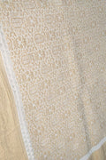 Dyeable Banarasi Handloom Pure Georgette Dupatta - Luxurion World- Crafted Heirlooms