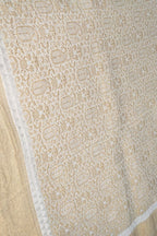 Dyeable Banarasi Handloom Pure Georgette Dupatta - Luxurion World- Crafted Heirlooms