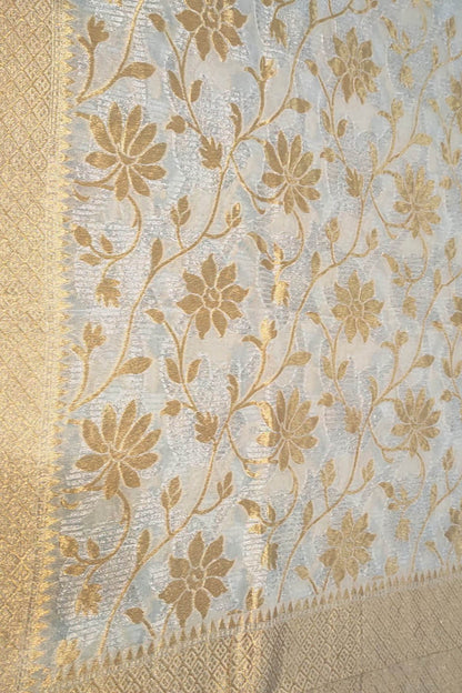 Dyeable Banarasi Handloom Pure Georgette Dupatta - Luxurion World