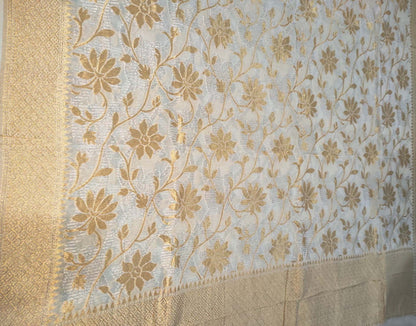 Dyeable Banarasi Handloom Pure Georgette Dupatta - Luxurion World