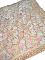 Stunning Dyeable Banarasi Handloom Pure Georgette Meenakari Dupatta - Luxurion World