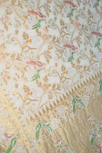 Stunning Dyeable Banarasi Handloom Pure Georgette Meenakari Dupatta - Luxurion World- Crafted Heirlooms