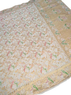 Stunning Dyeable Banarasi Handloom Pure Georgette Meenakari Dupatta - Luxurion World- Crafted Heirlooms