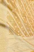 Yellow Banarasi Handloom Pure Tissue Silk Saree - Luxurion World- Crafted Heirlooms