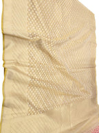 Exquisite Golden Banarasi Handloom Pure Tissue Silk Saree - Luxurion World- Crafted Heirlooms