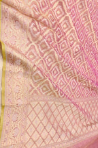 Exquisite Pink Banarasi Handloom Pure Tissue Silk Saree - Luxurion World- Crafted Heirlooms