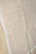 Dyeable Handloom Banarasi Pure Georgette Dupatta - Luxurion World- Crafted Heirlooms