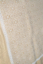 Dyeable Handloom Banarasi Pure Georgette Dupatta - Luxurion World- Crafted Heirlooms